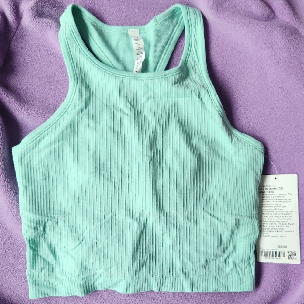 BNWT Lululemon Ebb to Street Crop Tank, 8